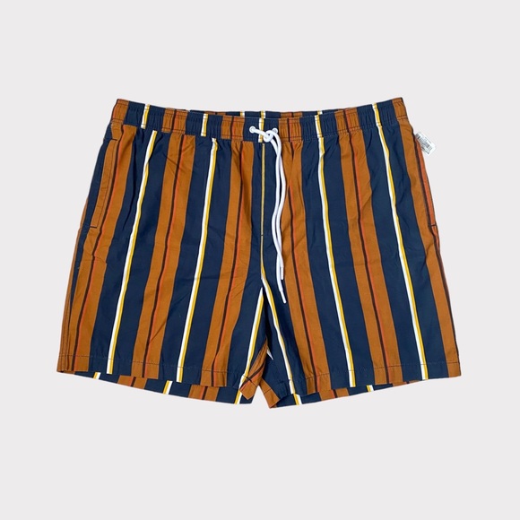 Goodthreads Men’s 7” Stripe Drawstring Swim Trunk XXL NWT - Picture 4 of 9